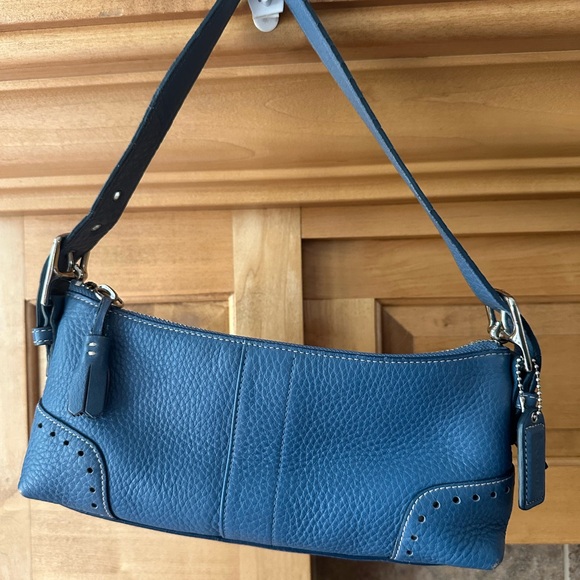 Coach Handbags - Coach Blue Baguette